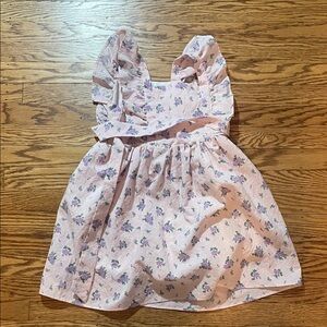 Popatu Pink Dress with Purple Floral Pattern